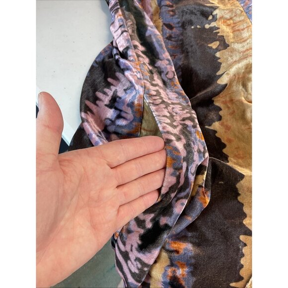 Johnny Was Velvet Kimono Cardigan size LG Water color colorfull 3/4 sleeve silk‎ - Picture 8 of 10